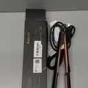 Hair Straightener 1 Inch Flat Iron and Curler 2 in 1 Titanium Ceramic Ionic Dual Voltage Straightener with Heat-Resistant Silicone, for Less Frizz, Shinier & Smoother (Black/Rose Gold)