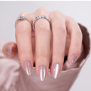 Press On Nails Short - BTArtbox Almond Press On Nails, Opaque Reusable Stick On Nails, Fake Nail with Nail Glue in 16 Sizes - 30 Nail Kit, Falling Star Cat Eye