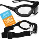 SAFEYEAR Anti Fog Safety Glasses- SG002 Clear Scratch Resistant Work Glasses No-Slip Safety Goggles Lab Grinding Chemistry (Black)