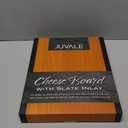Juvale Wooden Cheese Charcuterie Board with Slate Inlay, 4-Piece Knife Set, 3 Signs (14 x 11 In, 9 Pieces)