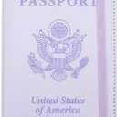 Passport Holder for Travel, Leather Passport Cover Wallet Case RFID Blocking Passport Book Holders for Travel Women Men Family Travels Must Haves Essentials, Purple