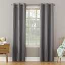 Sun Zero Becca Energy Efficient Grommet Curtain Panel, 40" x 84", Gray 1 Pack