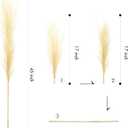 9 Pcs 45" Tall Pampas Grass Gold Decor, Long Stem Artificial Flower Floor Vase Large Faux Floral Pompas Fake Plants Dried Bouquet Arrangement Vase Filler for Boho Home Wedding Decoration
