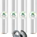 18" x 1500 Ft Heavy Duty Stretch Shrink Wrap with Handle, 80 Gauge, 4 Pack