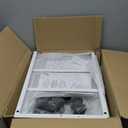 2-Tier Rolling Utility Cart with White Shelves and White Metal Frame, Industrial Mobile Storage Trolley on Wheels for Kitchen, Office, Bathroom, Living Room