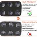 Alpha Rider Motorcycle Seats - Rectangular Pillion Passenger Pad Seat 6 Suction Cup For Harley Custom Chopper