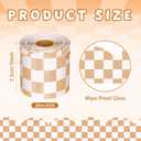 65.6 FT Bulletin Board Borders White and Brown Checkered Scalloped Borders Trim Self-Adhesive Scalloped Decorative Trim Roll Back to School Decor for School Blackboard Desk Wall