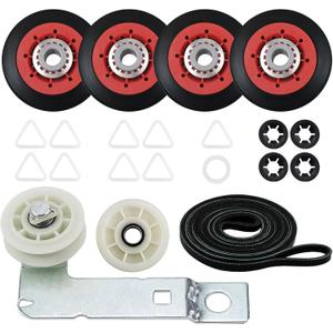 4392067 Dryer Repair Kit and W10837240 Dryer Idler Pulley Fit for Whirlpool Maytag Admiral Kenmore Dryer - Bravos Dryer parts and Duet Dryer Parts Compared to # 4392067VP 80047 587637 by Funmit