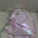 Gym Bag Sports Duffle Bag with Wet Pocket Weekender Overnight Bag with Waterproof Shoe Pouch and Air Hole for Women Girls Travel Foldable Bag (Metallic Purple)