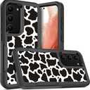 Phone Case for Samsung S23 Plus Cow Print Samsung Galaxy S23 Plus Case Heavy Duty S23plus Case Cute Slim Silicone Rugged Protective Cover