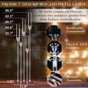 Tessco for you 2 Set 5 Arms Acrylic Candelabra Centerpieces 46.4'' Tall Clear Candle Holders Wedding Table Centerpiece Floor Candle Stand with Acrylic Shade Fit 0.8'' LED Candles for Home Party