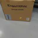 Ergalithic Ergonomic Office Chair-Computer PU Leather X-Shaped Desk Chair-Gaming Chair with Adjustable Flip-up Armrests Lumbar Support Mesh Executive Chair for Long Hours Office (Black)