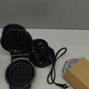 Baker's Friend 4 in 1 Mini Waffle Maker with Removable Plates, Set Includes Mini Pancake, Donut, Heart Shape Waffle Makers, Compact Size, Recipe Included, Graphite