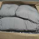 Geelin 4 Pcs High Back Patio Chair Cushion Indoor Outdoor Seat Chair Cushions Back Tufted Patio Rocking Pads Weather Replacement for Furniture (Light Gray)