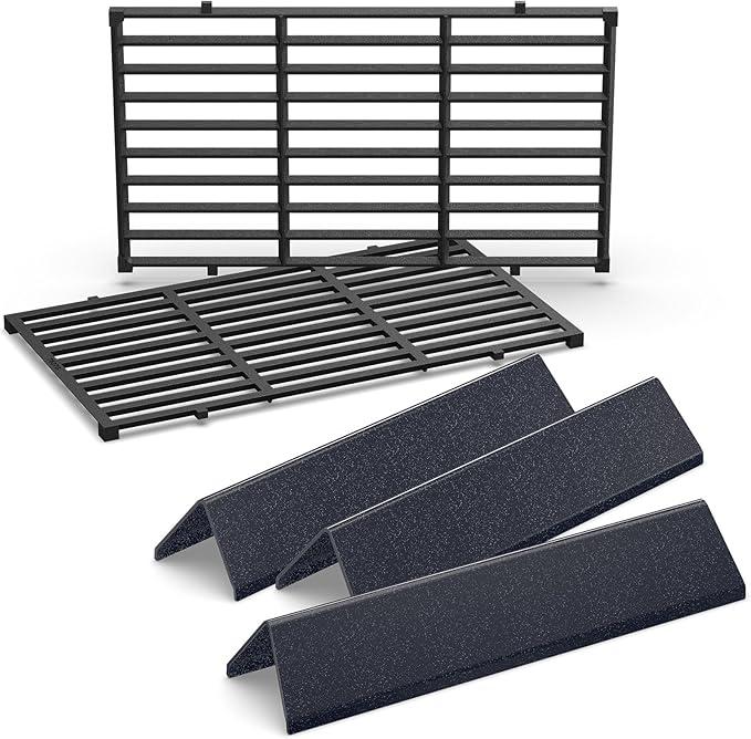 QuliMetal 7635 7637 Grill Replacements for Weber Spirit E210, Spirit 200, GS4 Spirit II 200, Spirit II E210 Series Grills with FrontMounted Control, 15.3" Flavorizer Bars & 17.5" Grates