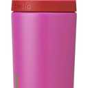 Owala Kids Flip Insulated Stainless-Steel Water Bottle with Straw and Locking Lid, 14-Ounce, Pink/Purple (All the Berries)