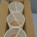 Wellmet Small Lamp Shades,ONLY for Candle Bulbs,Clip-on Drum Mini Lampshades,Set of 6, 5.5"x 5.5"x5",Cream White