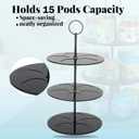 Flavor Pods Holder for Ninja Thirsti Flavored Water Drops, Holds 15 Pods Storage Rack for Ninja Thirsties Drink System, Acrylic Pods Organizer for Ninja Thirsty, Black