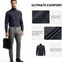 VPG Mens Turtleneck Long Sleeve Shirts, Long Sleeve Regular Fit Knit Turtle Neck Pullover Sweaters