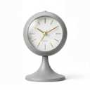 TIMESS Analog Alarm Clock, Mid-Century Modern Desk Clock, Silent Non-Ticking Quartz Table Clock with Gold Hands, Battery Operated Decorative Clock for Bedroom, Office, Living Room (Gold)