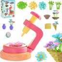 KEGOZ Flower Making Machine for Kids, DIY Flower Craft Kit with Flower Maker, Arts and Crafts for Girls Ages 4-6-8, Birthday Easter Gifts for 4 5 6 7 8 9 Year Old Girls, Kids DIY Bouquet Making Toy