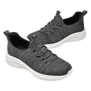 Mens Hands Free Slip On Shoes Casual Slip in Loafers Step in Walking for Men Laceless Knit Running Shoes Athletic Gym Tennis (Size 12, Dark Grey)