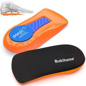 Heel Cushion Cups for Achilles Tendinitis - Bukihome Arch Support Gel Heel Inserts Pads for Pain Relief, Plantar Fasciitis, Heel Spur, Heel Support, Women's 6-9, Men's 5-8