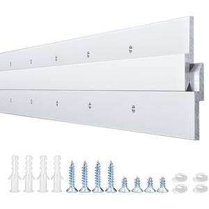 30'' French Cleat Hanger- French Cleat Picture Hanger- Heavy Duty Aluminum Mirror Hanger for Hanging Mirror, and Picture, Shelf, Headboard, Panel Whiteboard (1Pair, Supports 220 lbs )