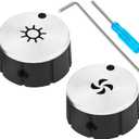 SV08355 Blower and Light Control Knobs, Replacement for Broan E60 E64 Range Hoods Blower Fan Motor and Light Switch, Compatible with SV08355, V08355, 1932986, AP4980185