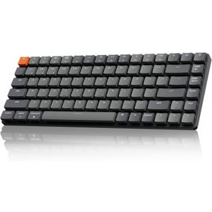 Keychron K3 Version 2, 84 Keys Ultra-Slim Wireless Bluetooth/USB Wired Mechanical Keyboard with White LED Backlit, Low-Profile Keychron Mechanical Brown Switch Compatible with Mac Windows