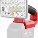 18w 2000lm Portable Flood Light Compatible with Milwaukee 18v Battery, Flashlight with USB-A Port for Jobsite, Camping, Car Repairing, Garage, Power Outages