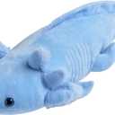 Soft Axolotl Plush - 19 Inch Cute Salamander Plush Pillow, Kawaii Plushie Toy, Axolotl Gifts for Kids and Youth (Blue)