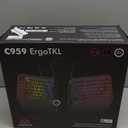 Cloud Nine ErgoTKL Ergonomic Tenkeyless Mechanical Keyboard for PC  Kailh Brown  TKL RGB Backlit Ergo Split Key Board
