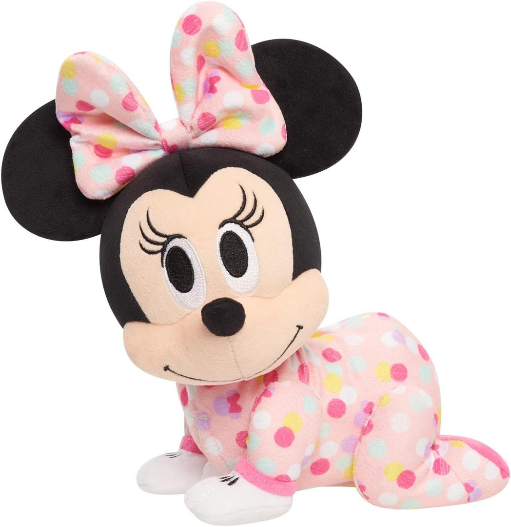 Disney Baby Musical Crawling Pals Plushie, Minnie Mouse, Interactive Crawling Plushie, Stuffed Animal, Kids Toys for Ages 09 Month by Just Play, 10 Inch