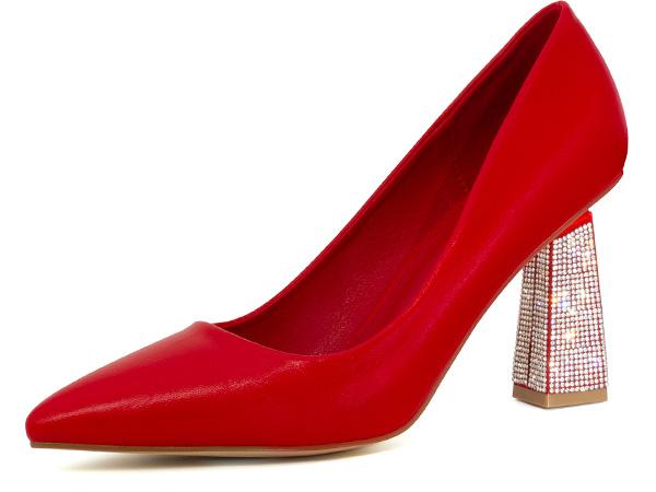 Women's Closed Pointed Toe Pumps Chunky Block High Heel Dress Office Party Wedding Shoes for Women, 6.5