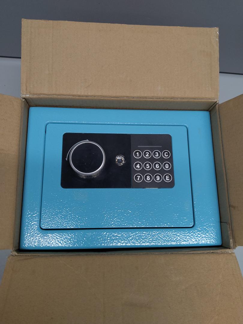 Digital Electronic Money Safe, Steel Security Lock Box with Keypad, Office Hotel Business Jewelry Gun Cash Safe, 0.23 Cubic Feet, 9.06" W x 6.69" D x 6.69" H