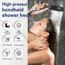 High Pressure Handheld Shower Head 11 Spray Settings, 4.85 inch Pause Switch Water Saving Shower Head, Removable High Flow Bathroom Showerhead with Long Hose and Adjustable Bracket (Matte Black)