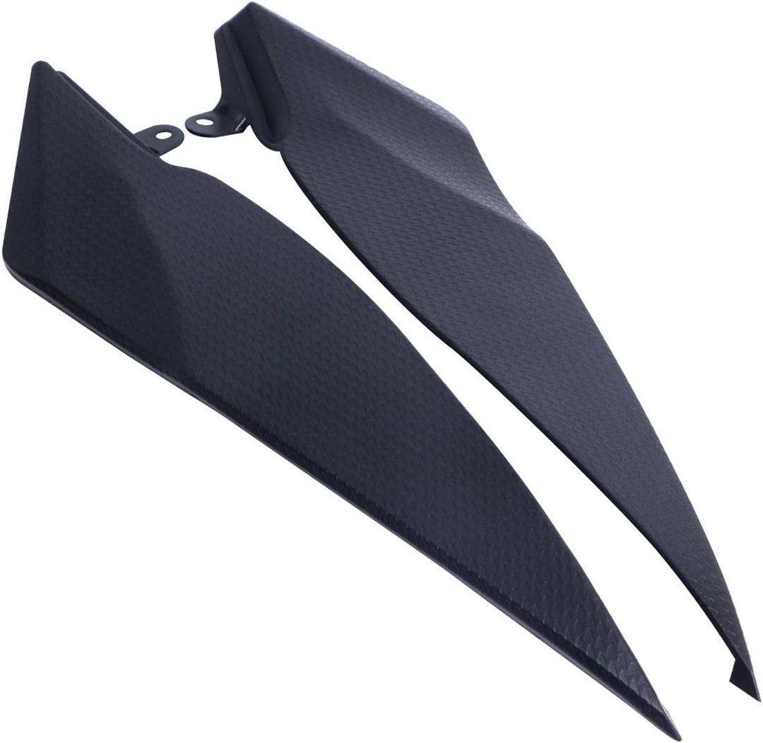 Pair Black Tank Side Fairing Panel Gas Tank Cover Trim Cowl For Yamaha YZF R1 2007 2008