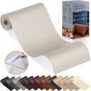 YAFLC Leather Repair Patch for Furniture, 4" x 63" Self Adhesive Leather Repair Kit Vinyl Repair Tape for Car Seat Sofa Jackets Couches Chair Apricot