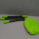 Curved Car Wash Brush Mop 47" with Long Handle Sturdy Metal Pole 3 Grip Points Washing Wand Auto Cleaning Tool Kit Scratch-Free Chenille Microfiber Soft Duster for Cars RV SUV Truck Caravan Van Window