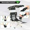 Nice C Chair with Canopy, Umbrella Chairs, Chair with Shades, Sports Chairs, w/Removable Footrest, Cooler Bag, Cup Holder for Camping, Fishing, Sports, Soccer, Beach (1-P Green)