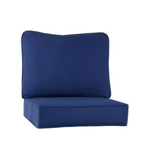 24 in. x 24 in. 2-Piece Outdoor Deep Seat Lounge Chair Cushion in Marine