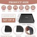 Bed Risers Heavy Duty, Set of 8, Stackable Square Furniture Risers, Adjustable Bed Furniture Risers Lifts Height 0.5-2 inch, Solid Non Slip Furniture Pad for College Dorm, Table, Couch, Chair