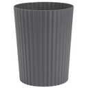 JiatuA Small Trash Can Plastic Wastebasket Round Garbage Container Bin for Bathroom, Kitchen, Bedroom, Home Office, College Dorm, Dark Grey (1.8 Gallons)