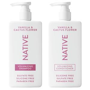 Native Vanilla & Cactus Flower Shampoo and Conditioner Contain Naturally Derived Ingredients |All Hair Type Color & Treated, Fine to Dry Damaged, Sulfate & Dye Free - 2-Pack
