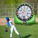 AONESY Inflatable Giant Kick Dart Games Soccer Golf Kick Dartboard Outdoor Backyard Lawn Large Carnival Games 6ft Big for Kids Adults Family Dartboards with Balls & Air Pump
