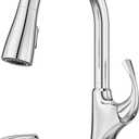 Pfister Miri 2.0 Kitchen Faucet with Pull Down Sprayer and Soap Dispenser, Single Handle, High Arc, Polished Chrome Finish, F5297MRRC