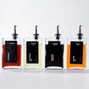 APT 1101 Olive Oil Dispenser for Kitchen, Cooking Oil and Vinegar Set, Olive Oil Bottle, Soy sauce, coffee syrup bottles - 4 pcs, Black