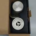 Joseph Joseph Mill top Non-Spill Salt and Pepper Mill 2-piece Set, Refillable with Ceramic Grinder, Adjustable Grinding Size, White/Dark Grey (Gray)