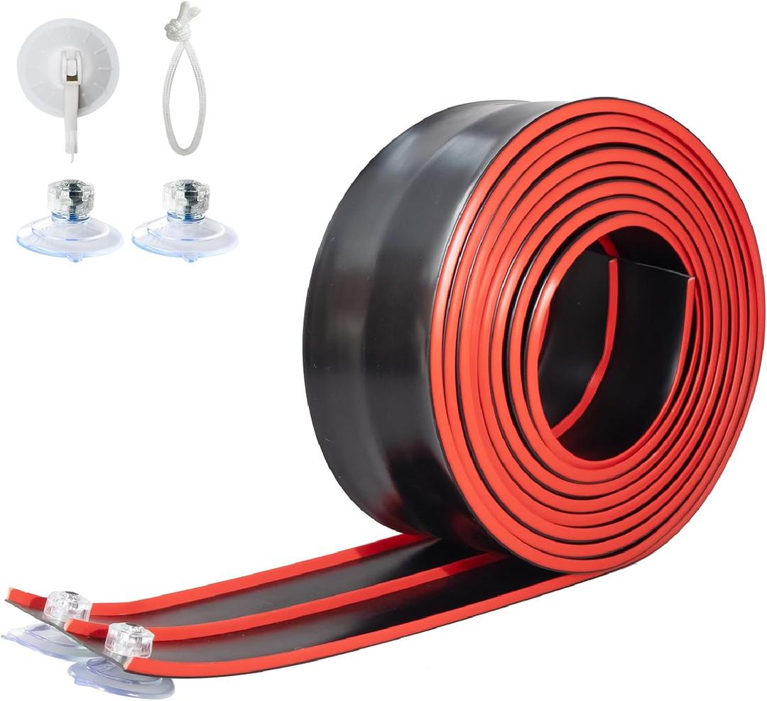 Flex Tracks 15 Ft for Kids Starter Set, Flexible Race Car Ramp Track with Suction Cups Compatible with Diecast 1/64th Cars for Ages 3 & Up (Black & Red)